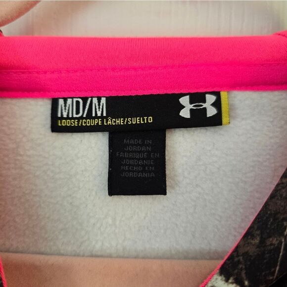 Under Armour Brown Camo Hoodie with Pink Logo - Picture 3 of 3